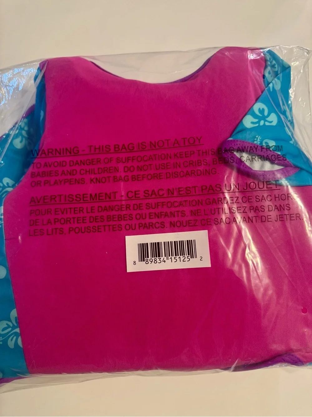 New in Package SwimSchool Pink & Blue Kids Swim Trainer Vest, Size 4-6 years.
